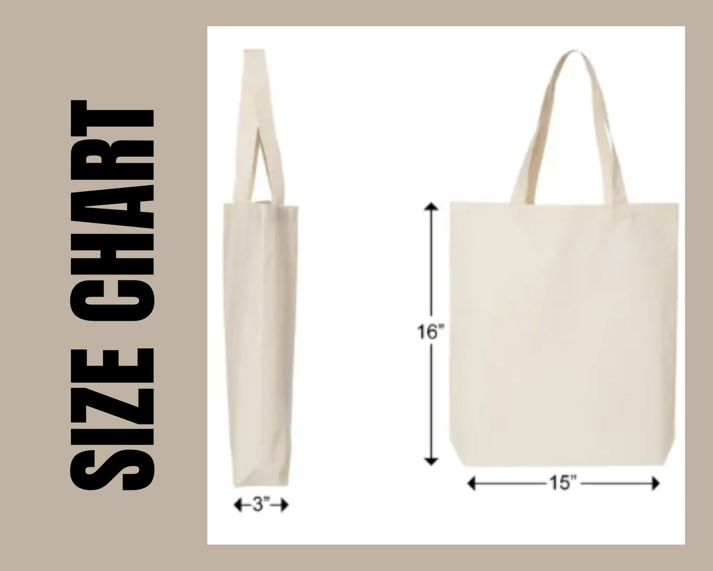Custom 100% Cotton Canvas Tote Bag – Personalized Logo or Name – Bulk & Individual Orders
