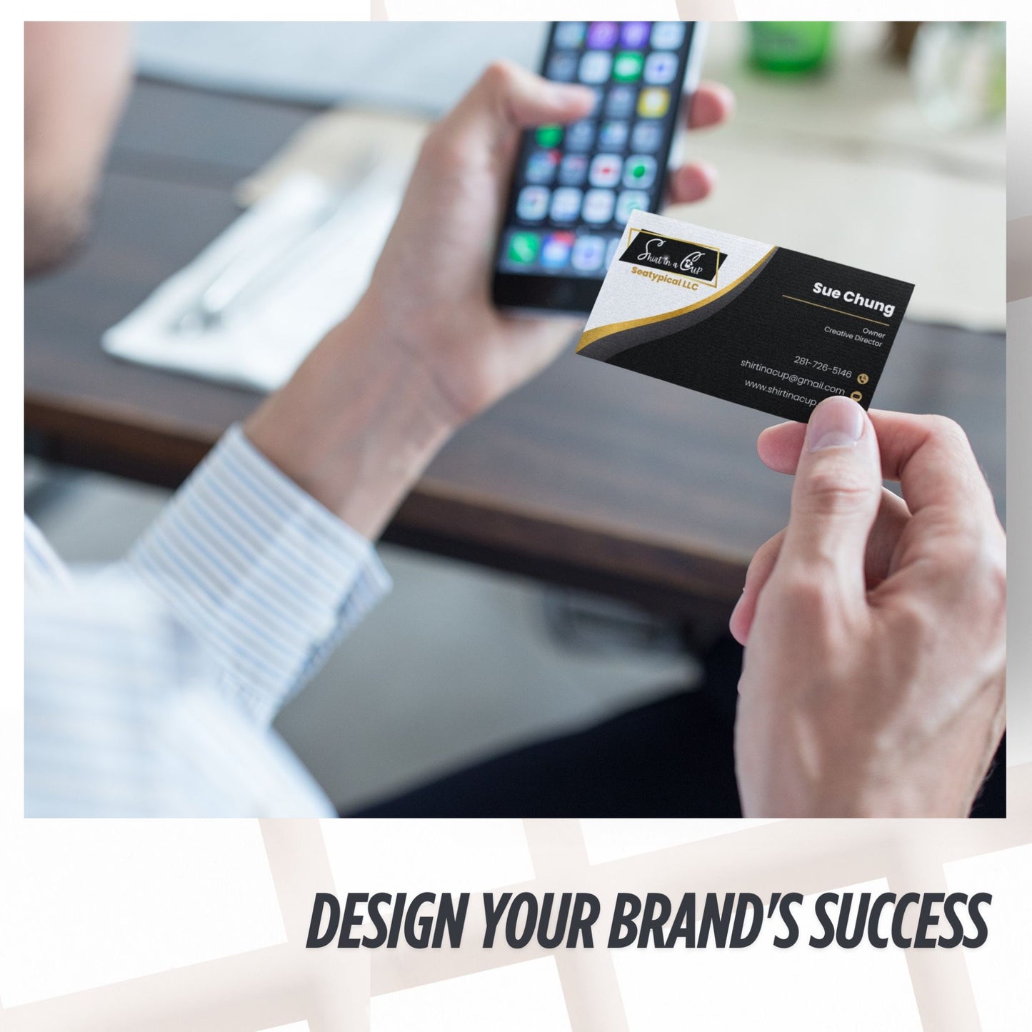 Custom Business Cards – Free Design + QR Code/VCard