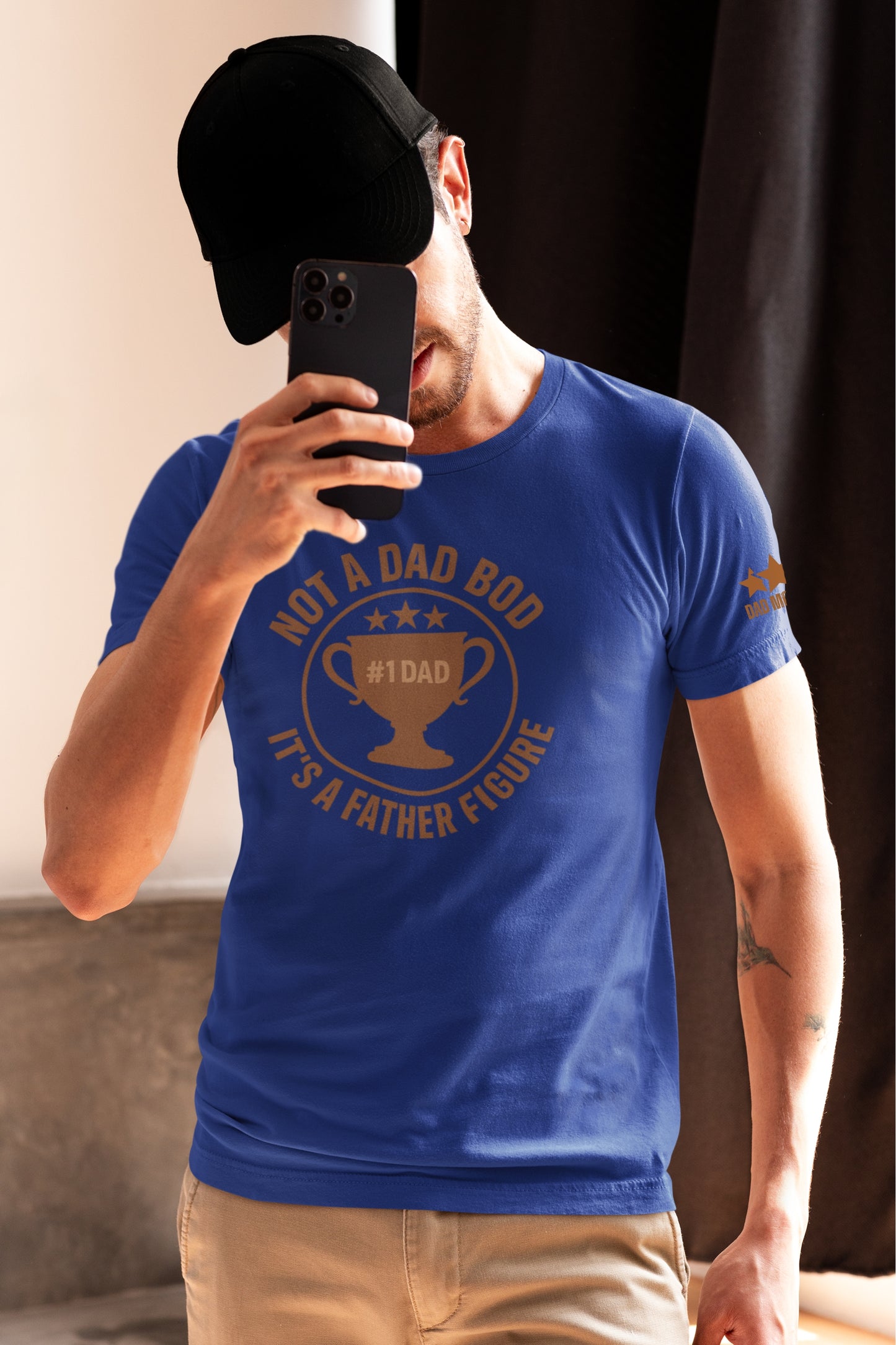 Funny Father’s Day Shirt – Not a Dad Bod, It’s a Father Figure – Trophy Dad Tee for Men