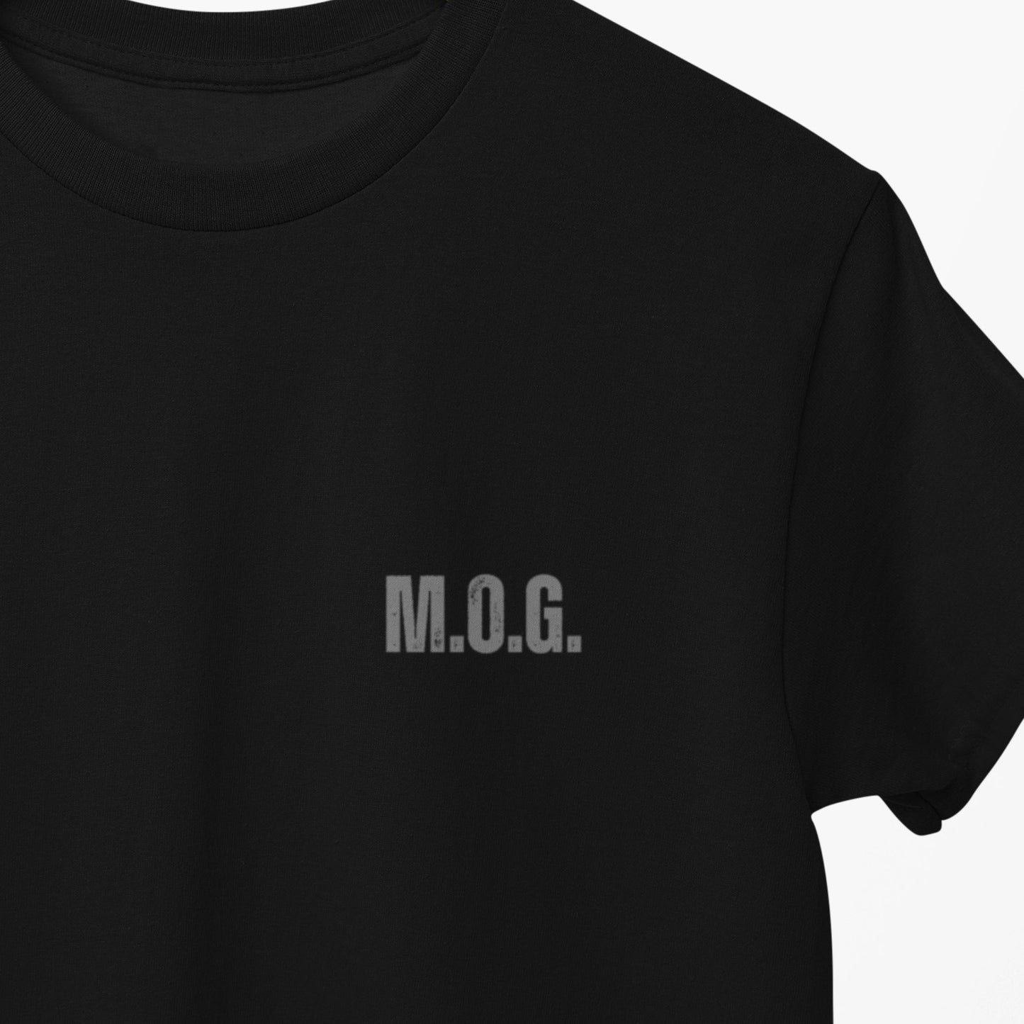 Man of God Christian T-Shirt – Faith-Based Father's Day Gift | M.O.G. Front & Cross Back Design