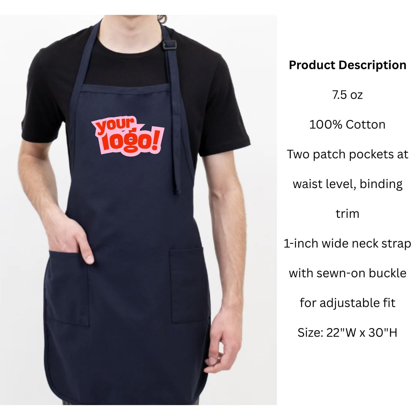 Customized Full-Length Apron β Personalized with Name or Logo