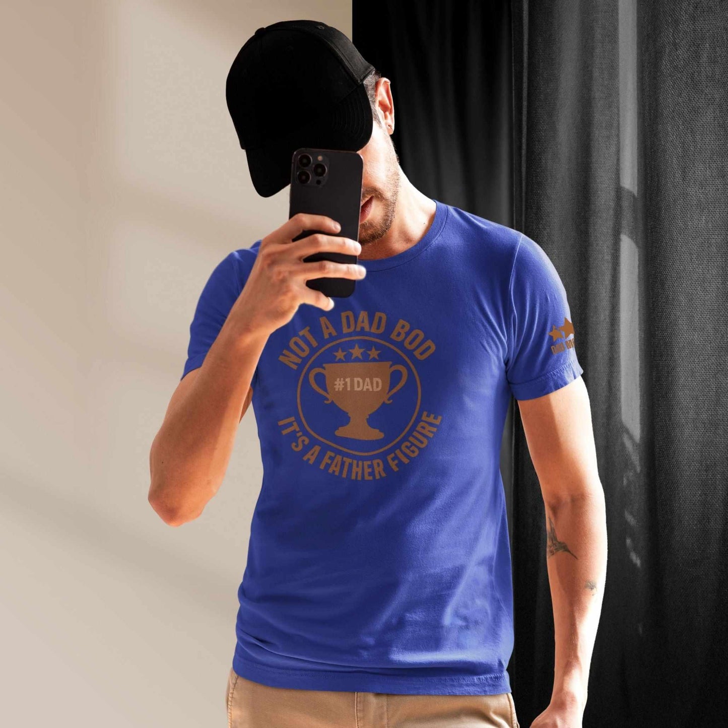 Funny Father’s Day Shirt – Not a Dad Bod, It’s a Father Figure – Trophy Dad Tee for Men