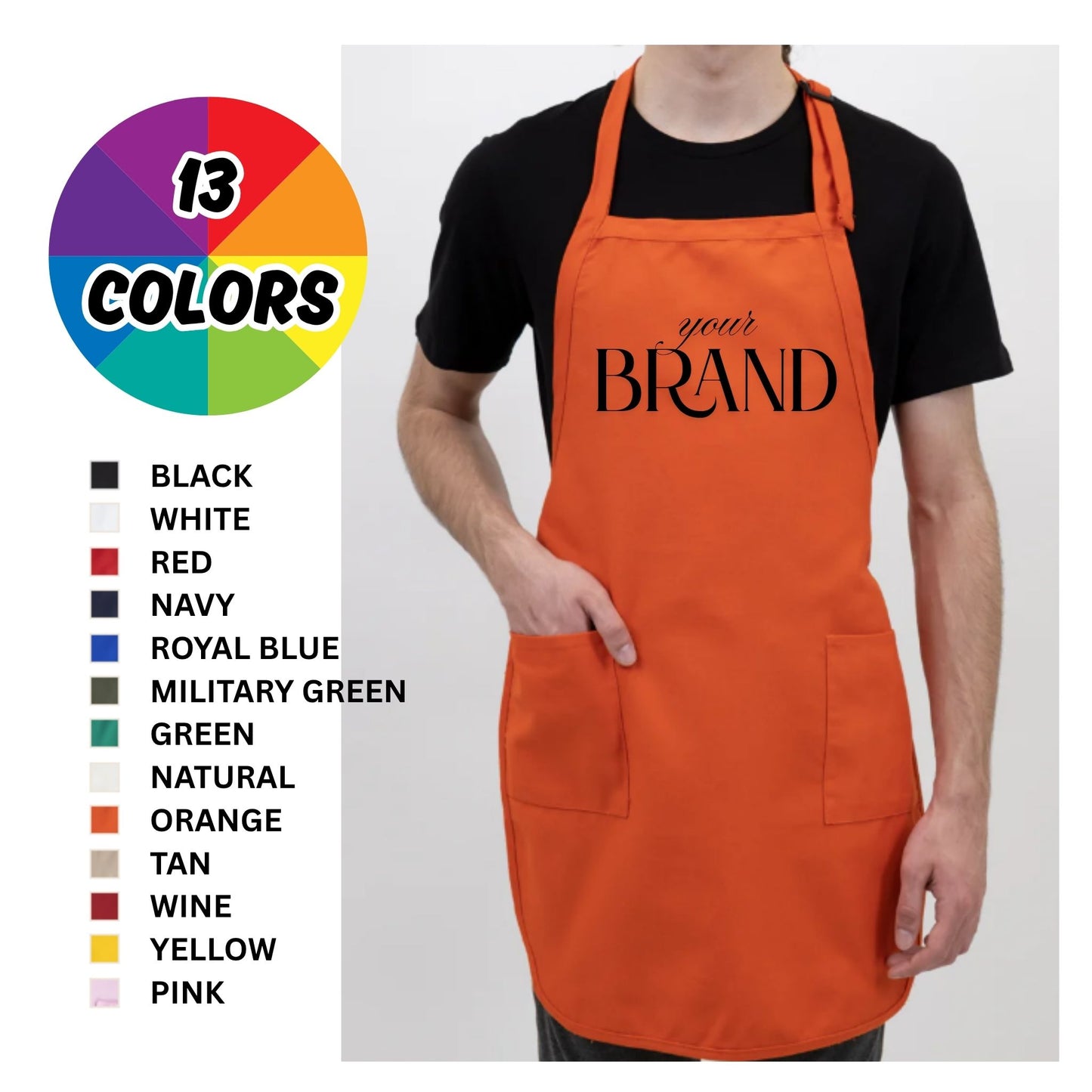 Customized Full-Length Apron β Personalized with Name or Logo