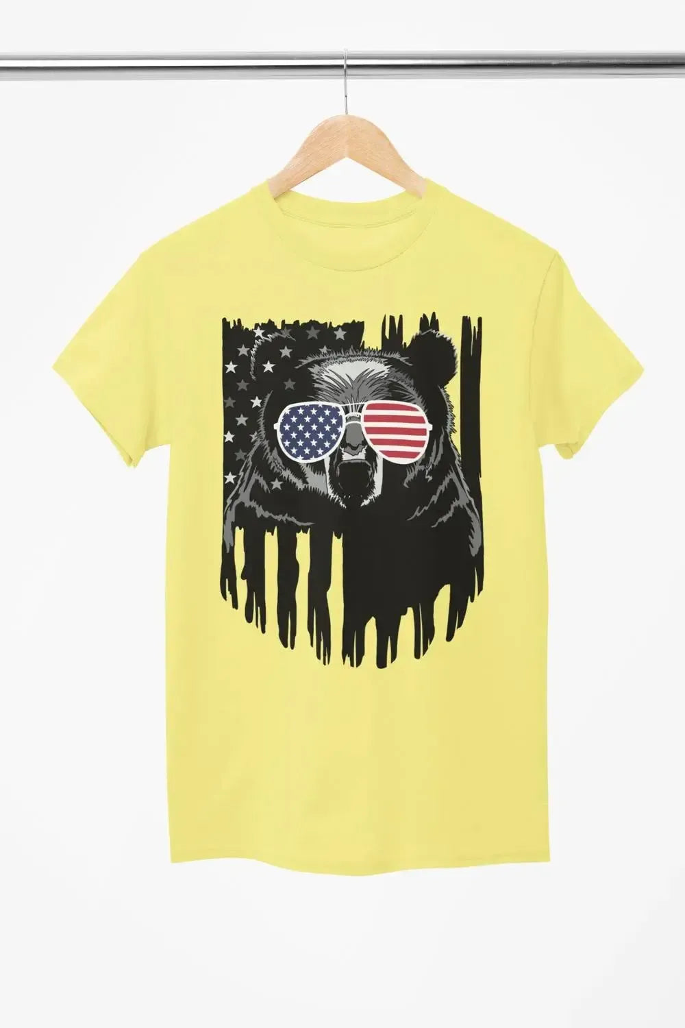 4th of July Bear Shirt – Patriotic USA Flag Glasses Tee for Men & Women-Shirt in a Cup