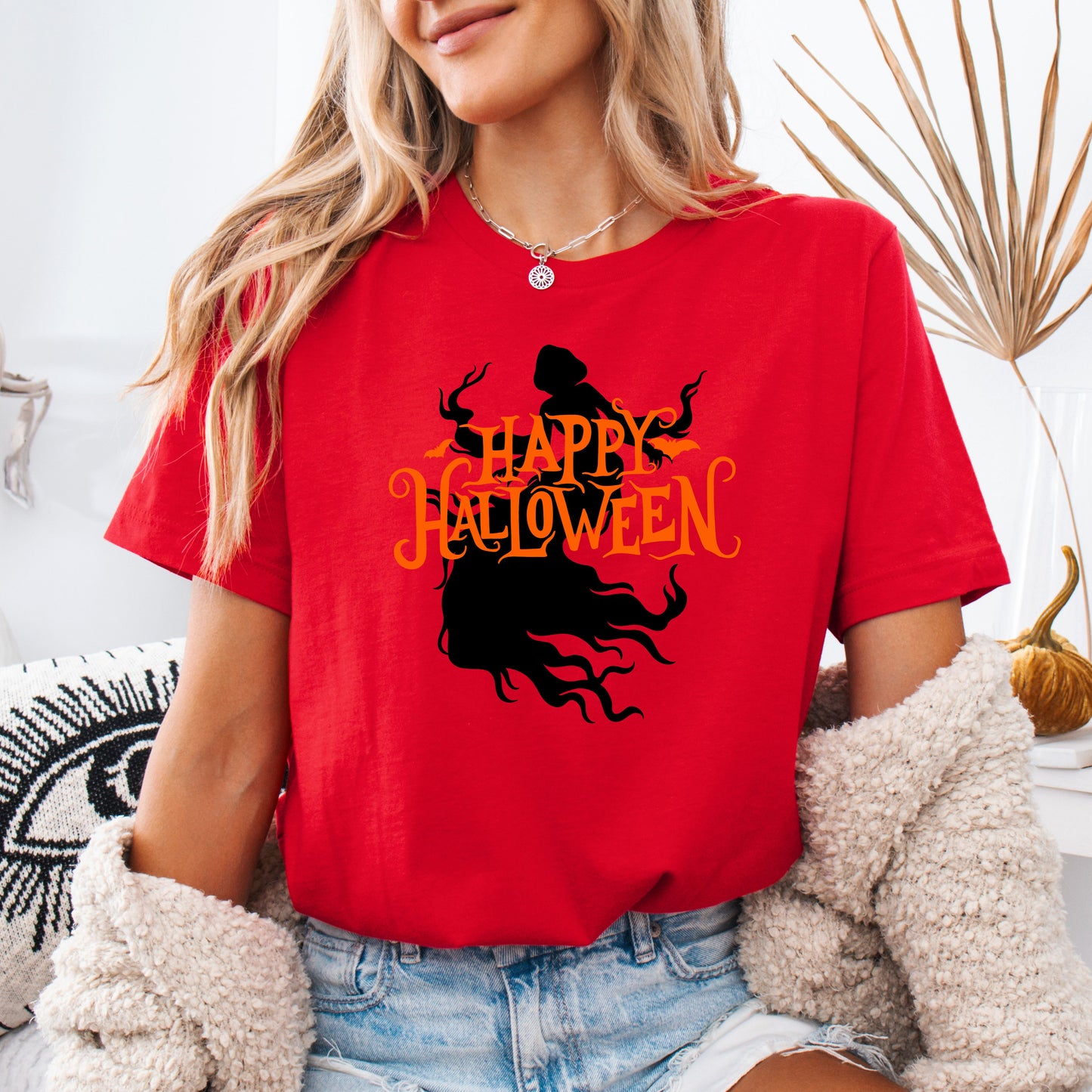 Happy Halloween Creepy Silhouette Shirt – Comfort Colors & Bella+Canvas – Spooky Season Tee – Fall Halloween Graphic Shirt