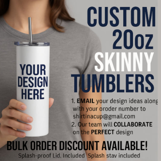 Custom 20oz Tumbler – Buy 1 Get 1 Free | Fully Personalized UV DTF Cup