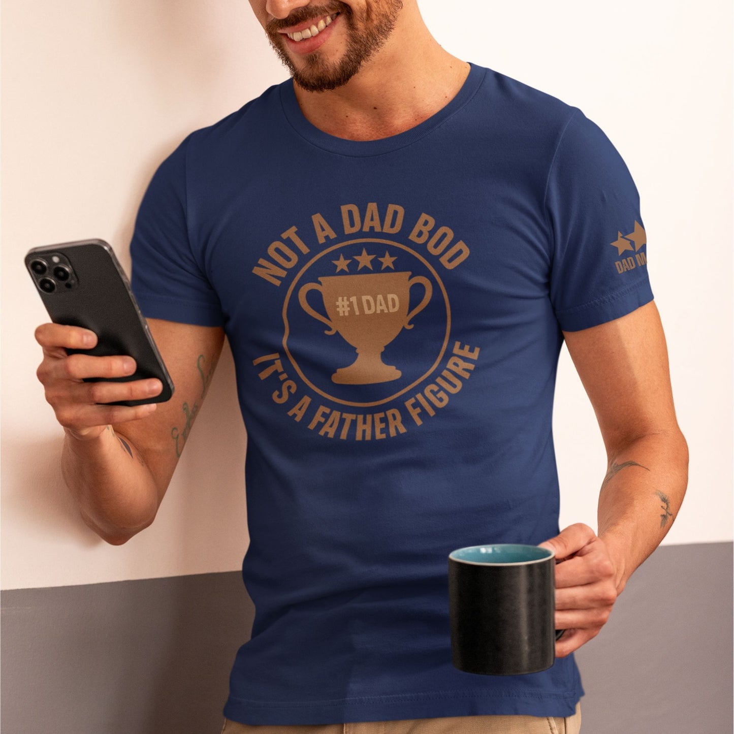 Funny Father’s Day Shirt – Not a Dad Bod, It’s a Father Figure – Trophy Dad Tee for Men