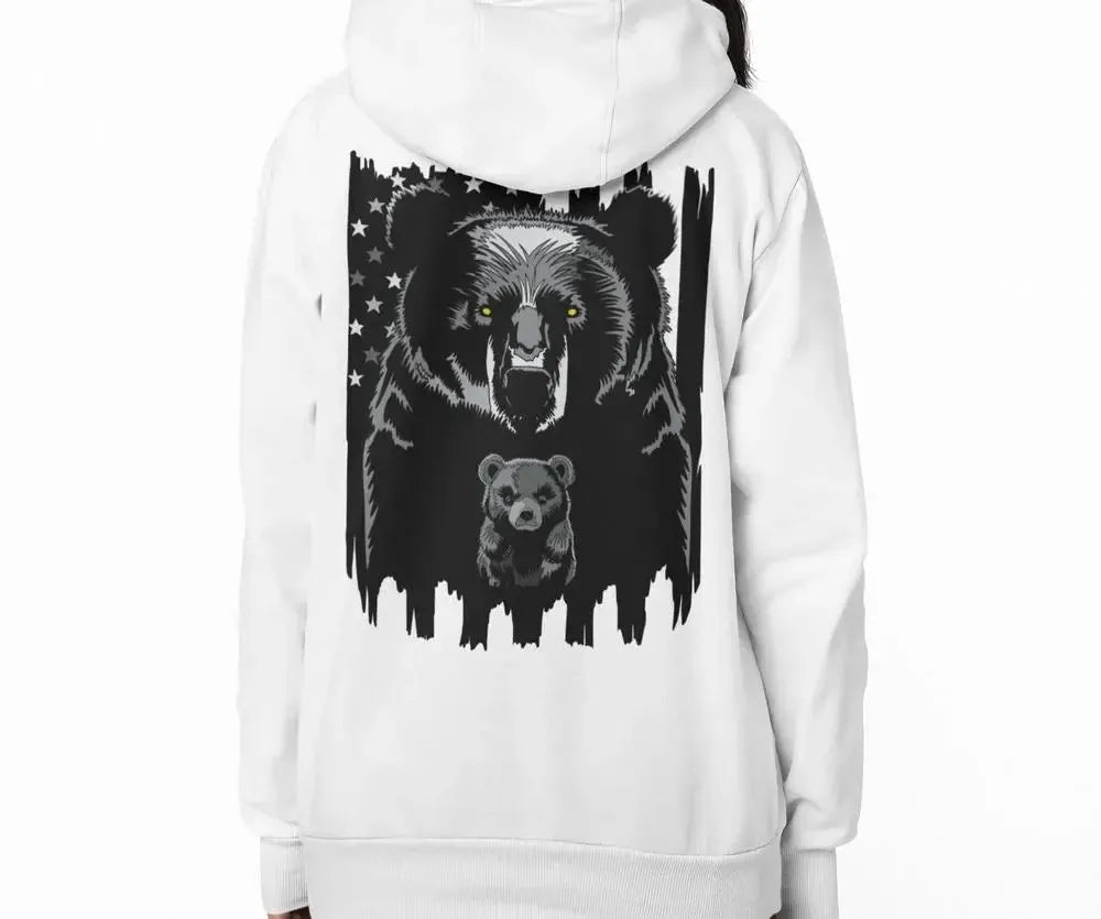American Dad Bear - Premium Soft Hoodies (Full-Zip)-Shirt in a Cup