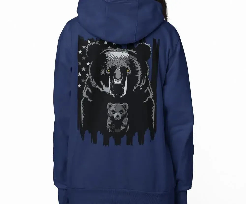 American Dad Bear - Premium Soft Hoodies (Full-Zip)-Shirt in a Cup