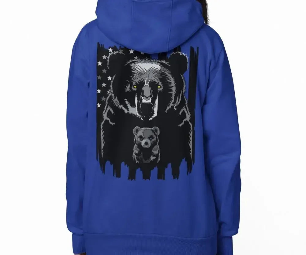 American Dad Bear - Premium Soft Hoodies (Full-Zip)-Shirt in a Cup