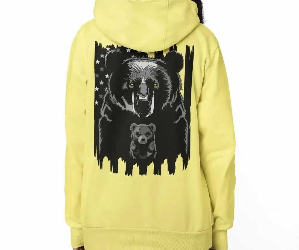 American Dad Bear - Premium Soft Hoodies (Full-Zip)-Shirt in a Cup