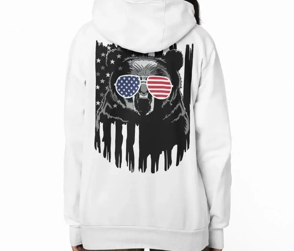 Independence Bear – Premium Soft Hoodies (Full-Zip)-Shirt in a Cup