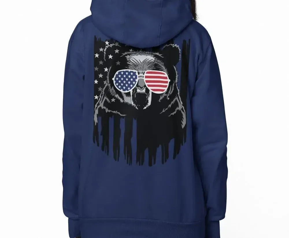 Independence Bear – Premium Soft Hoodies (Full-Zip)-Shirt in a Cup