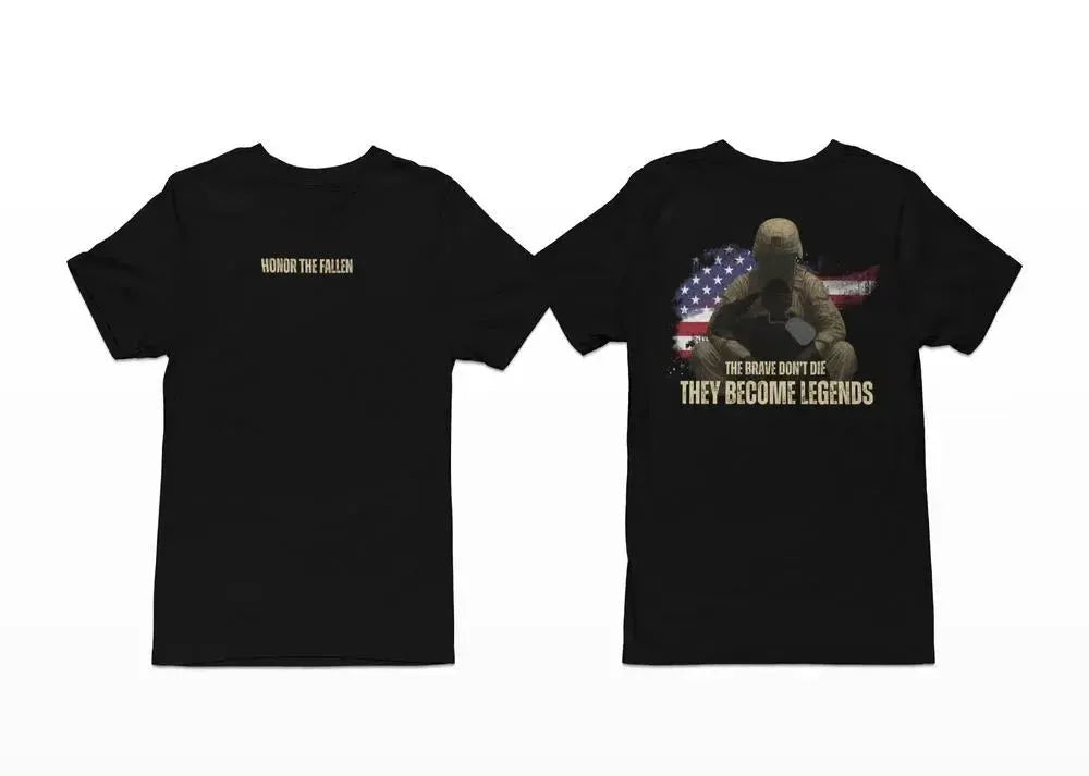 Memorial Day Shirt – Honor the Fallen | They Become Legends | Patriotic Military Tribute Tee-Shirt in a Cup