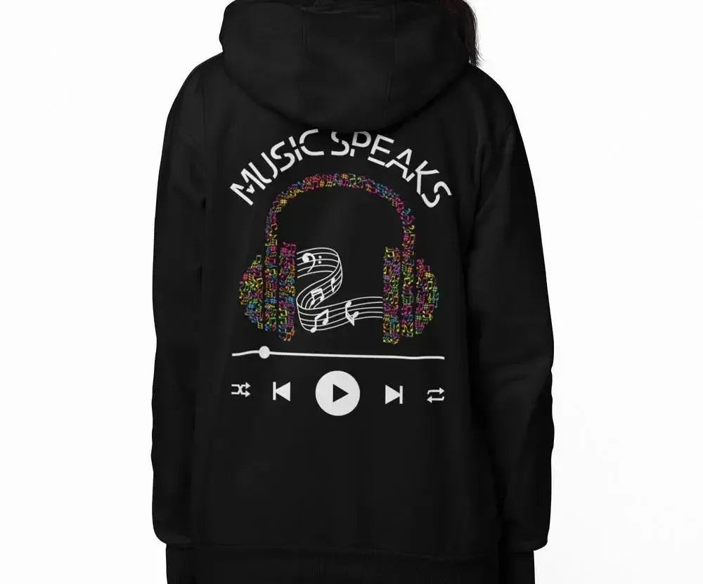 Music Speaks - Soft Premium Hoodies (Full-Zip)-Shirt in a Cup