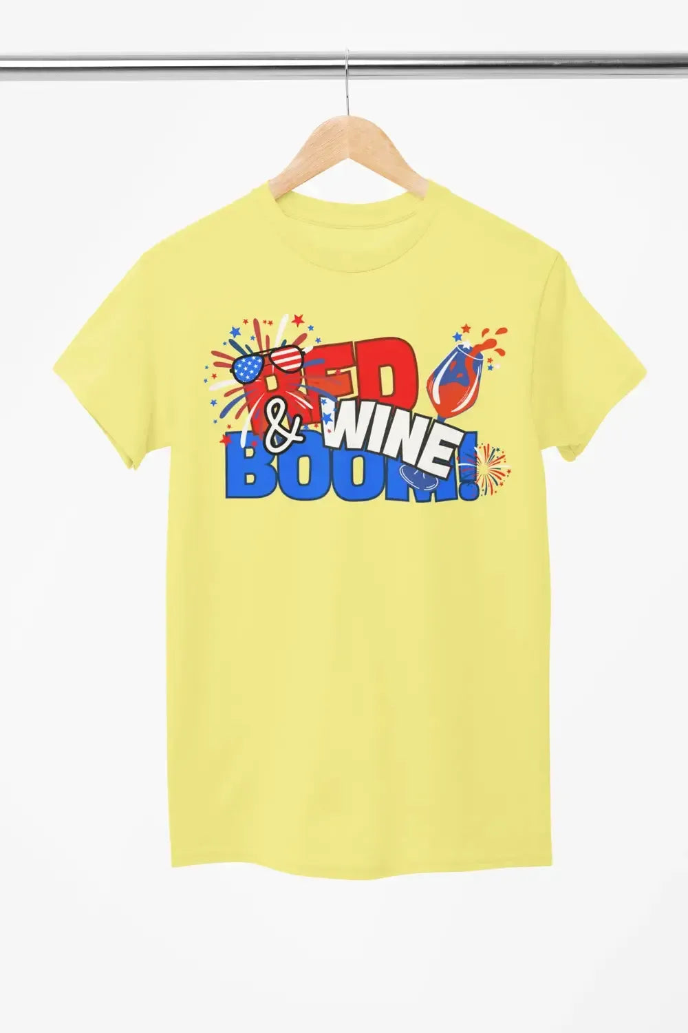 Red, Wine & Boom! – Funny 4th of July Wine Shirt for Women & Wine Lovers-Shirt in a Cup