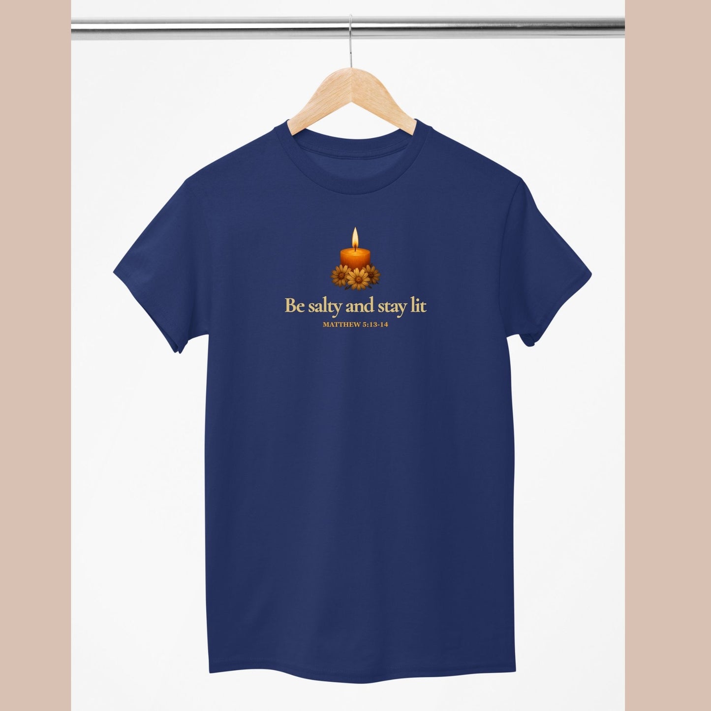 Be Salty Stay Lit Christian Shirt – Bible Verse Tee Matthew 5:13-14 | Faith-Based Religious Shirt for Women
