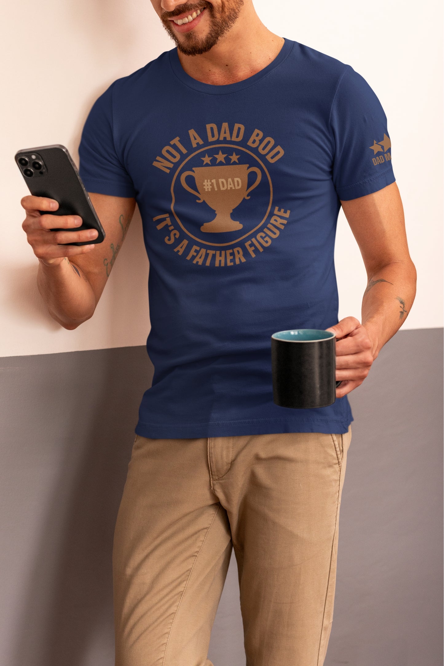 Funny Father’s Day Shirt – Not a Dad Bod, It’s a Father Figure – Trophy Dad Tee for Men