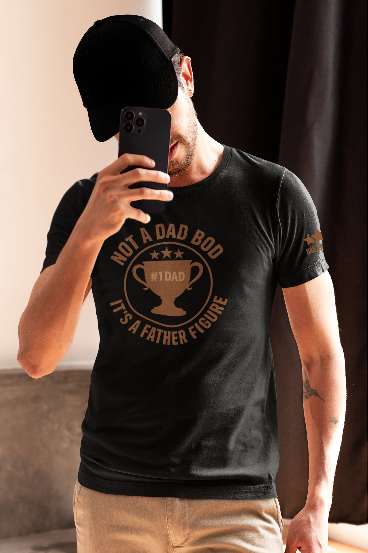 Funny Father’s Day Shirt – Not a Dad Bod, It’s a Father Figure – Trophy Dad Tee for Men