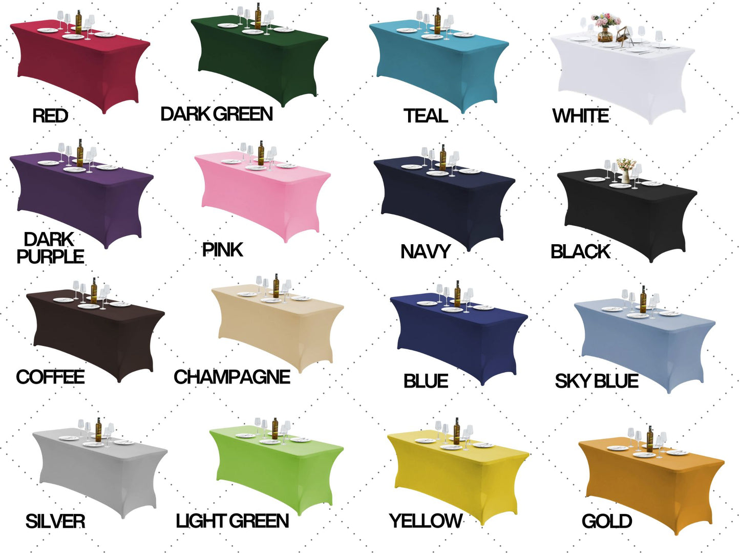 Custom 6ft Tablecloth with Logo: Waterproof Polyester Event Table Cover