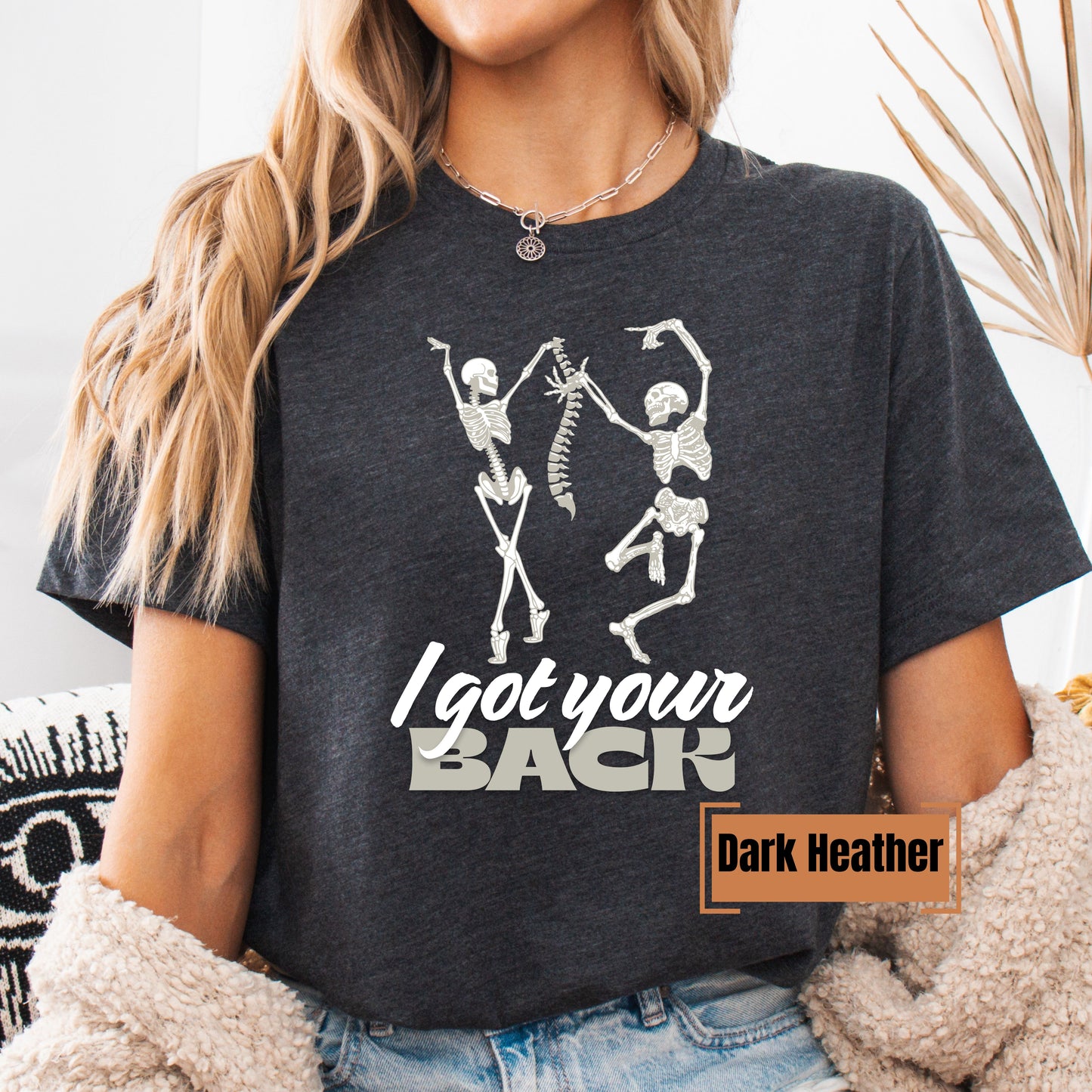 I Got Your Back Skeleton Shirt – Funny Halloween Graphic Tee, Unisex Bella + Canvas T-Shirt