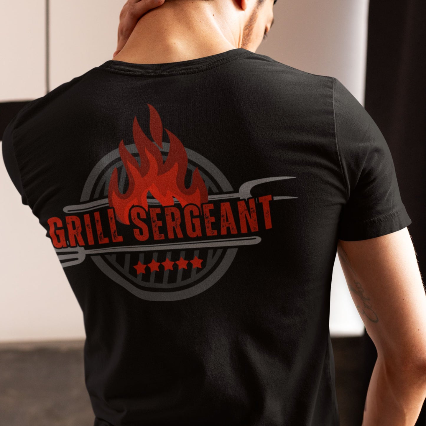 Grill Sergeant T-Shirt – Funny BBQ Shirt for Dad | Father’s Day Gift | Backyard Grillmaster Tee