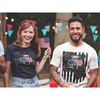 4th of July Bear Shirt – Patriotic USA Flag Glasses Tee for Men & Women-Shirt in a Cup