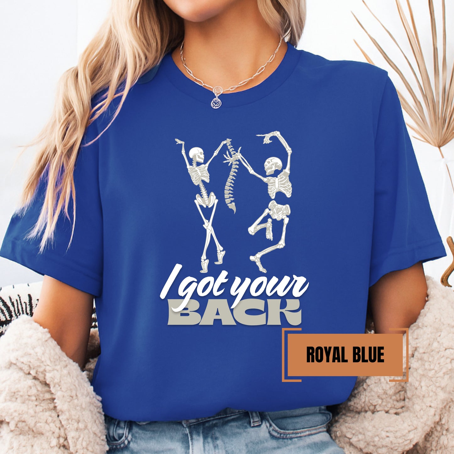 I Got Your Back Skeleton Shirt – Funny Halloween Graphic Tee, Unisex Bella + Canvas T-Shirt