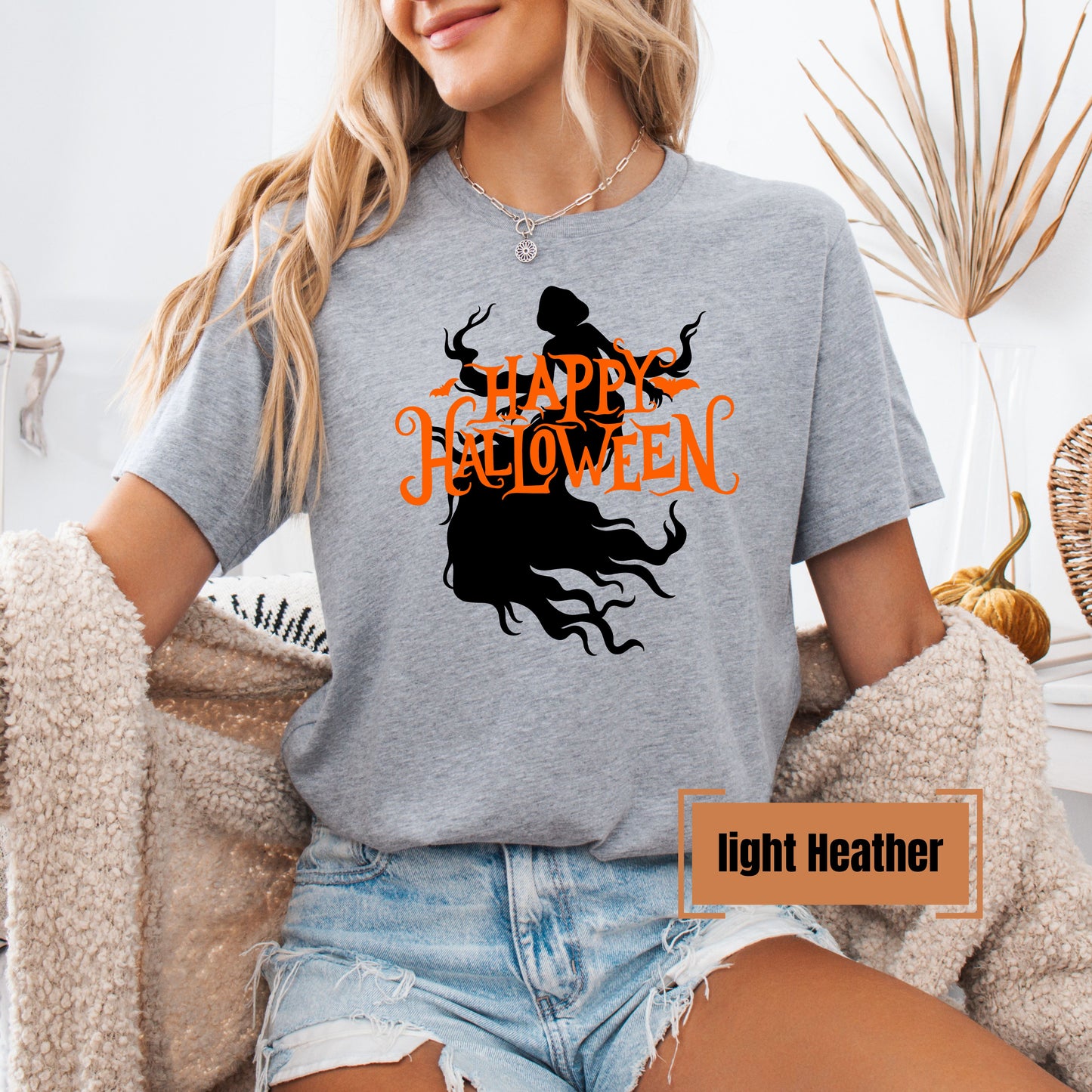 Happy Halloween Creepy Silhouette Shirt – Comfort Colors & Bella+Canvas – Spooky Season Tee – Fall Halloween Graphic Shirt