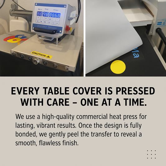 Custom 4ft Fitted Tablecloth with Logo: Waterproof Polyester Event Table Cover