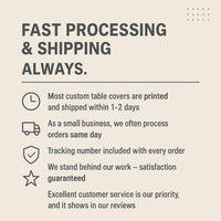 Custom 4ft Fitted Tablecloth with Logo: Waterproof Polyester Event Table Cover