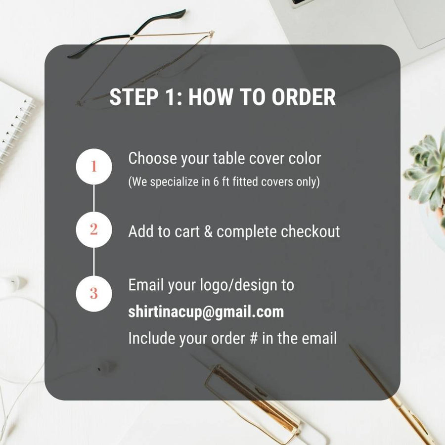 Custom 4ft Fitted Tablecloth with Logo: Waterproof Polyester Event Table Cover