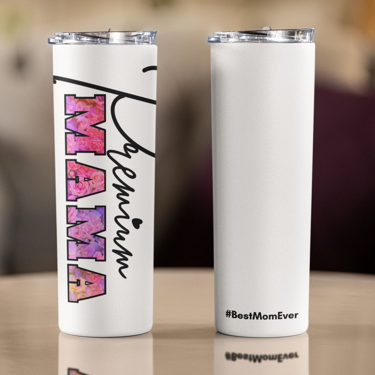 Flower Print Tumbler - Personalized
