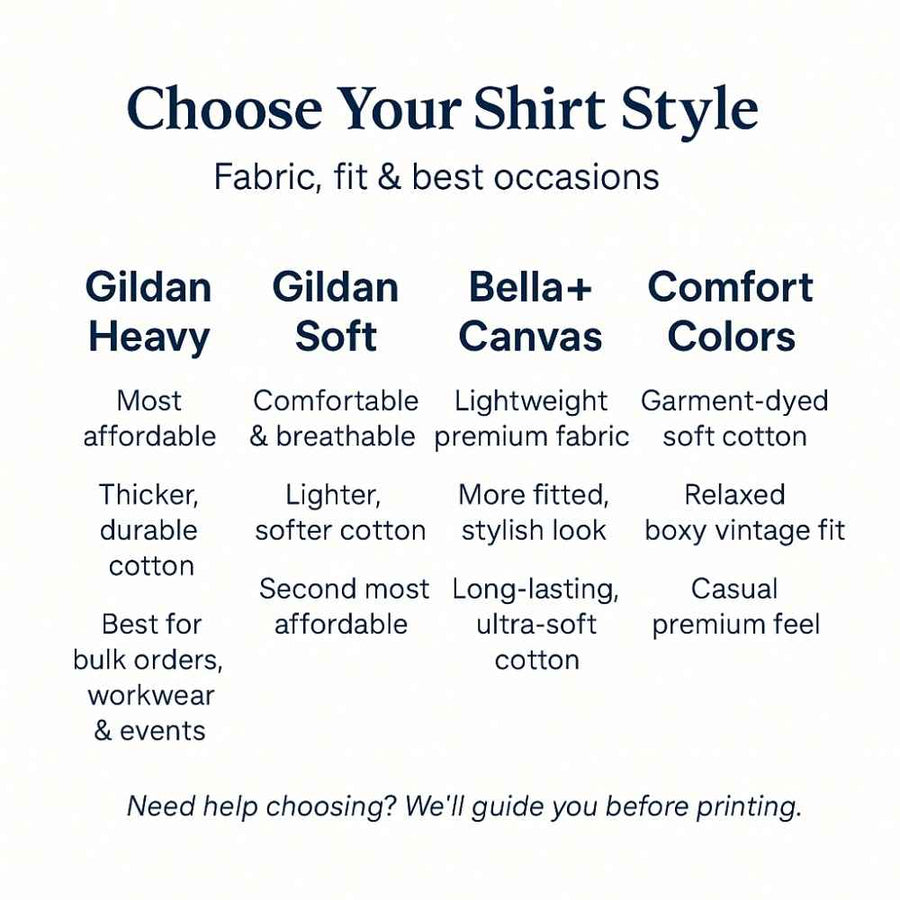 CUSTOMIZED - SHIRTS (Gildan, Bella+Canvas, Comfort Colors)
