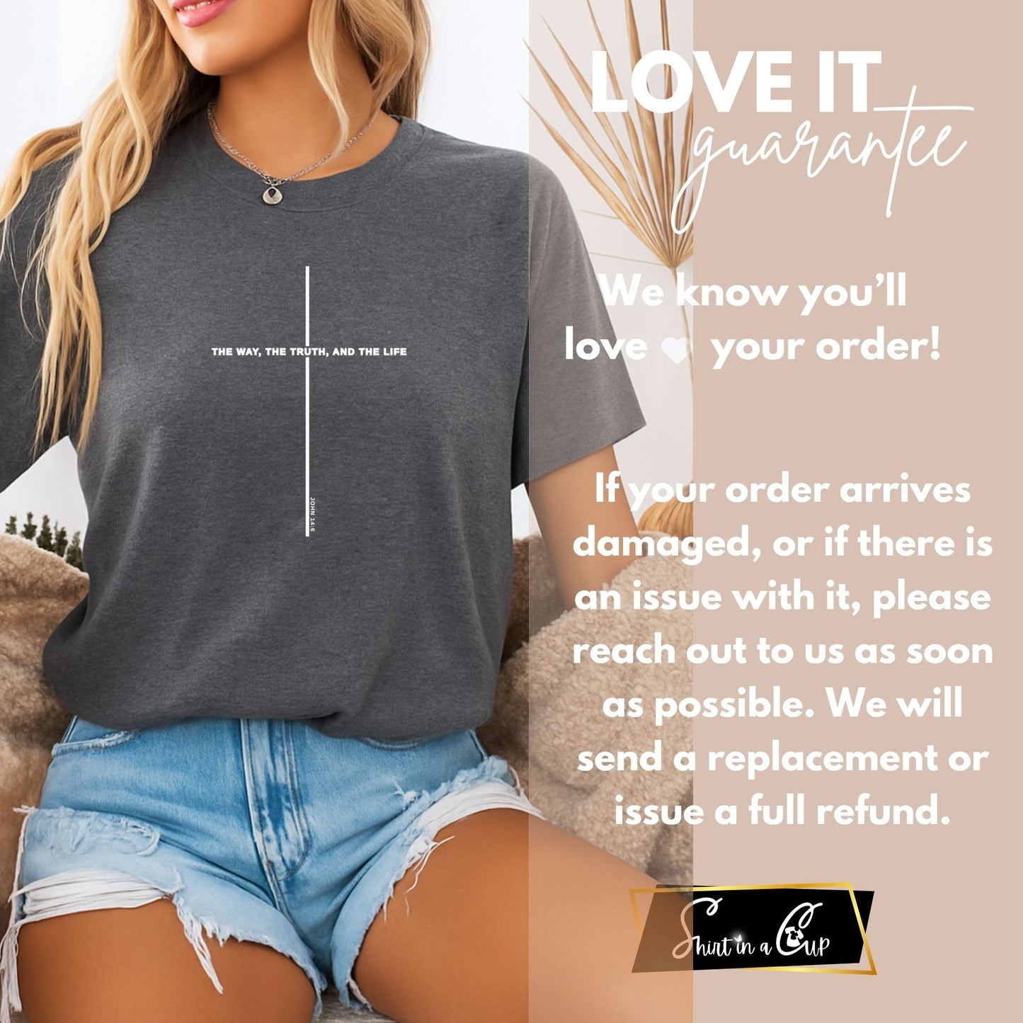 John 14:6 The Way, The Truth, and The Life – Christian Shirt (Short & Long Sleeve Options)