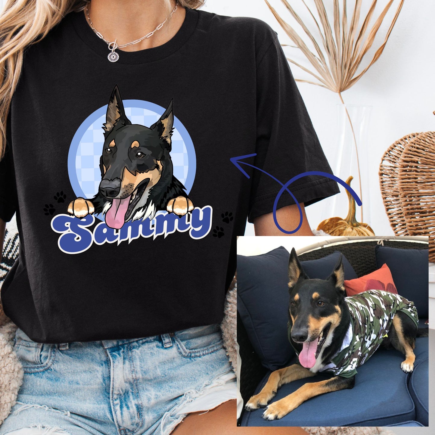 PERSONALIZED PET SHIRT - HAND-DRAWN FUR BABY