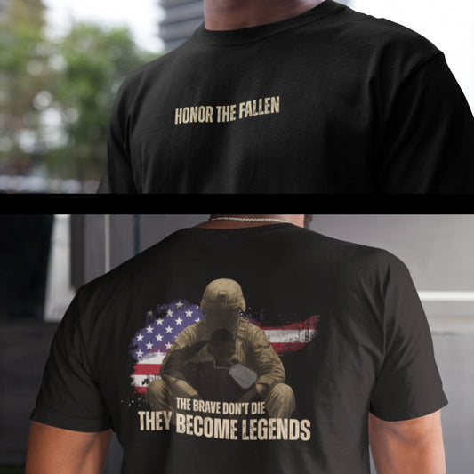 Memorial Day Shirt – Honor the Fallen | They Become Legends | Patriotic Military Tribute Tee