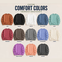 Custom Comfort Colors Crewneck Sweatshirt | ULTRA Soft Lightweight