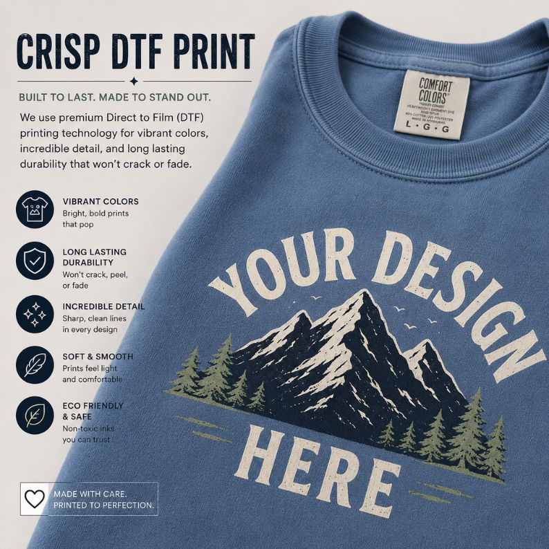 Custom Comfort Colors Crewneck Sweatshirt | ULTRA Soft Lightweight