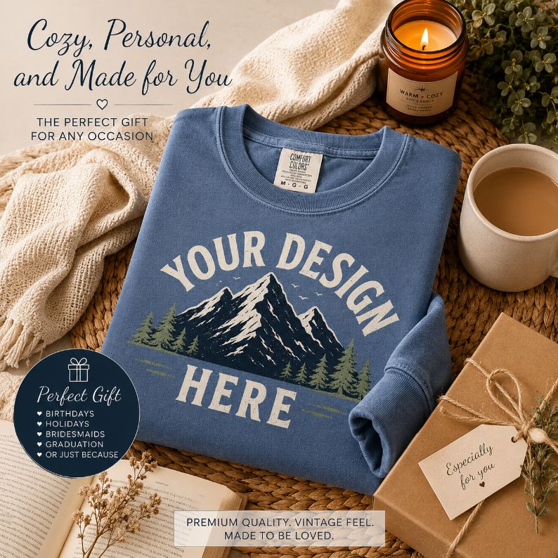 Custom Comfort Colors Crewneck Sweatshirt | ULTRA Soft Lightweight