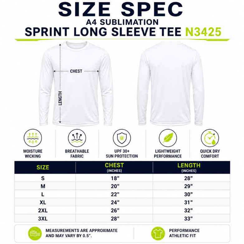 Custom High Visibility Long Sleeve Performance Shirt | Moisture-Wicking Safety Tee