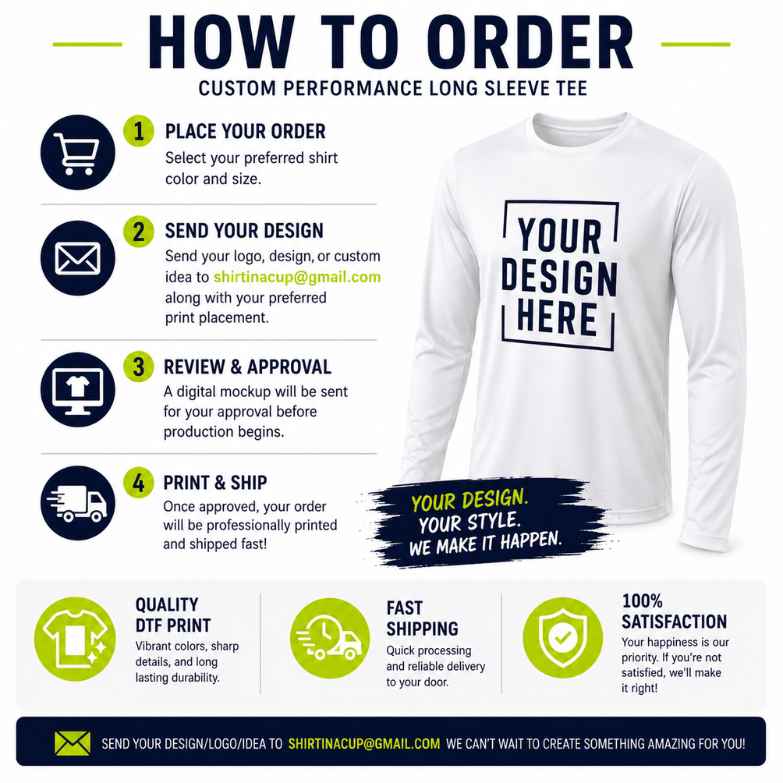Custom High Visibility Long Sleeve Performance Shirt | Moisture-Wicking Safety Tee