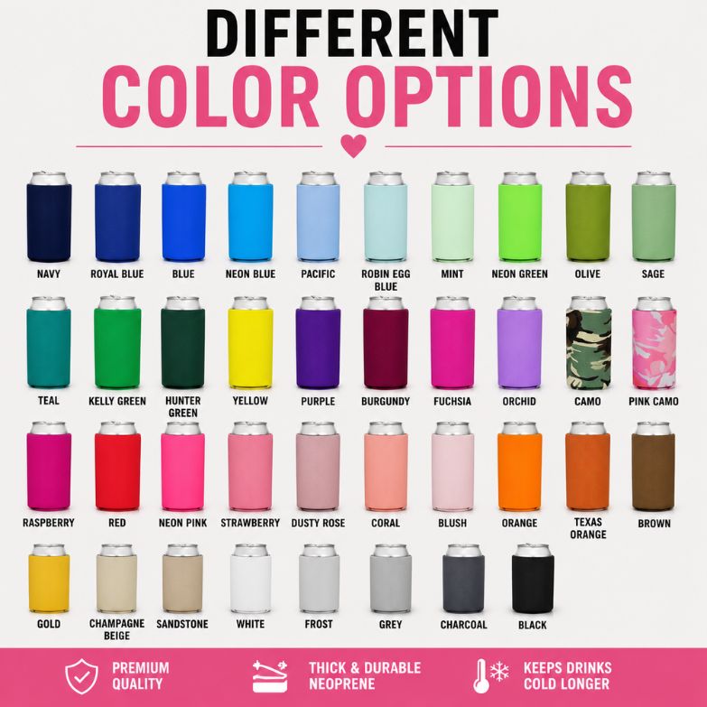 Custom Can Coolers Personalized | Bulk Koozies w/ Logo Fast Shipping