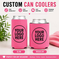 Custom Can Coolers Personalized | Bulk Koozies w/ Logo Fast Shipping