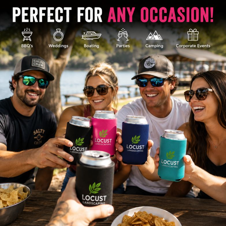 Custom Can Coolers Personalized | Bulk Koozies w/ Logo Fast Shipping