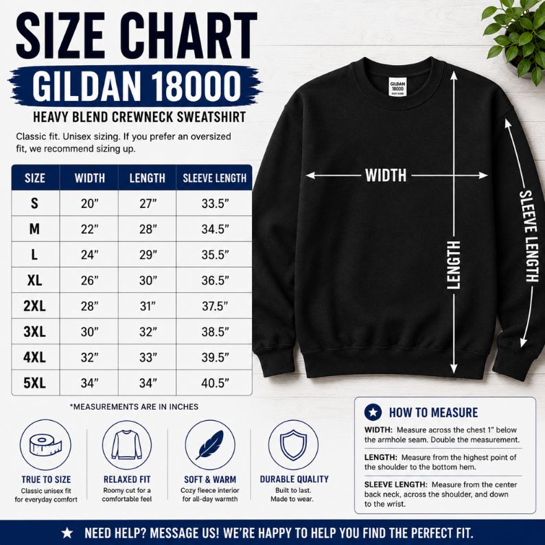 Custom Gildan 18000 Crewneck Sweatshirt