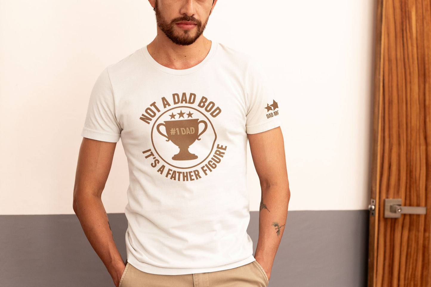 Funny Father’s Day Shirt – Not a Dad Bod, It’s a Father Figure – Trophy Dad Tee for Men
