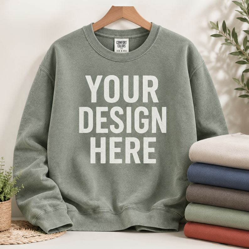 Custom Comfort Colors Crewneck Sweatshirt | ULTRA Soft Lightweight