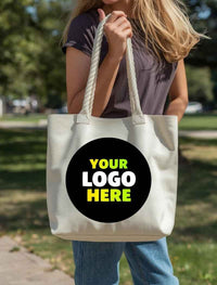 Custom Premium Rope Handle Tote Bag – Personalized Logo or Name – Bulk & Individual Orders (Copy)