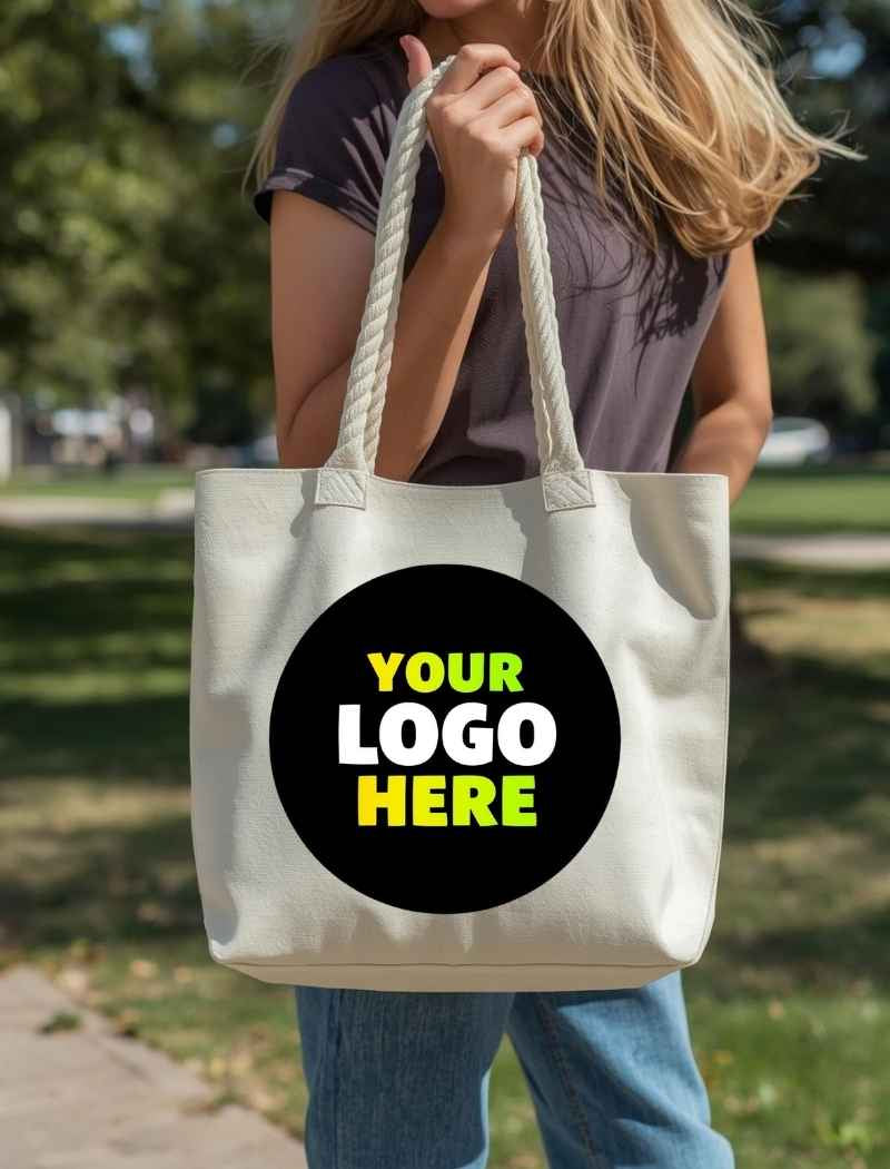 Custom Premium Rope Handle Tote Bag – Personalized Logo or Name – Bulk & Individual Orders (Copy)